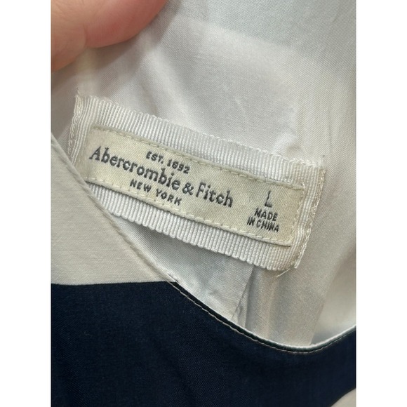 Abercrombie & Fitch Striped Dress Womens Large Black White Sleeveless Summer - Picture 7 of 10